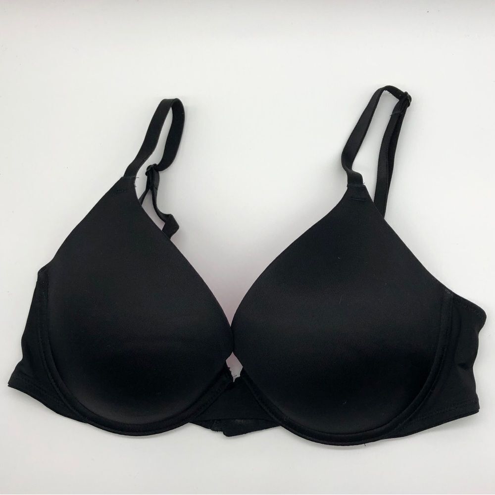 Black T-Shirt Bra - Women’s Smooth Padded Support